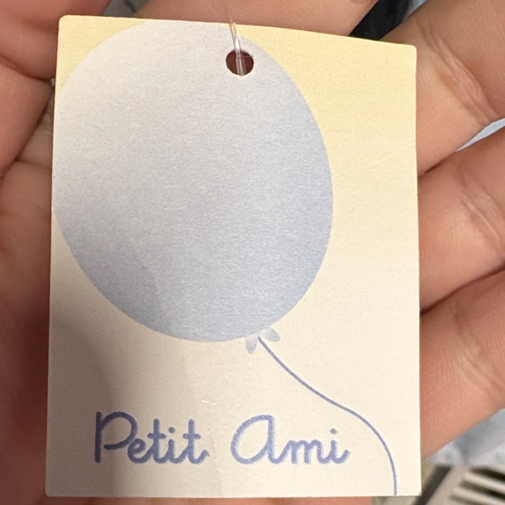 Petit Ami Light Blue Baby Romper with Train Embroidery - Picture 6 of 7